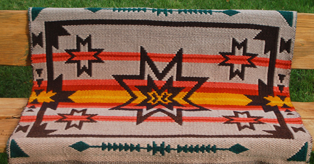 Hand-Woven Saddle Blanket: click to enlarge