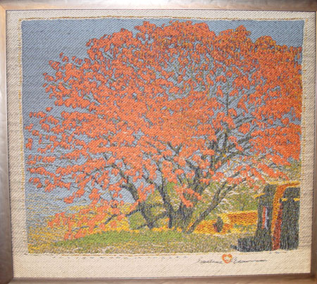 "Cottonwood in Tassel" Gustave Baumann Tapestry by Tina B. Woolley: click to enlarge