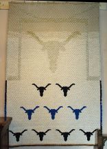 Longhorn Steer Tapestry by Tina B. Woolley