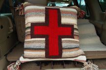 Handwoven &quot;Cross Pillow&quot; by Tina B. Woolley
