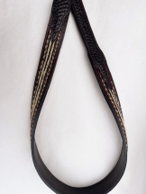 Leather Belt With Braided Horsehair Inlay by Wild West Braiding