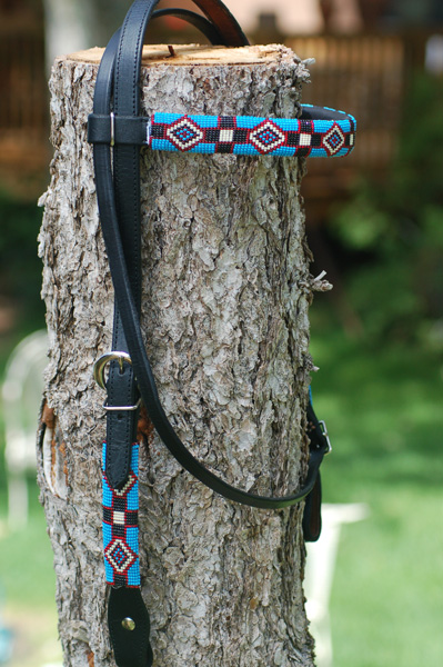 "Nambe Spring" Beaded Headstall: click to enlarge