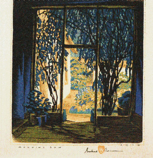 "Morning Sun" Gustave Baumann Tapestry by Tina B. Woolley: click to enlarge