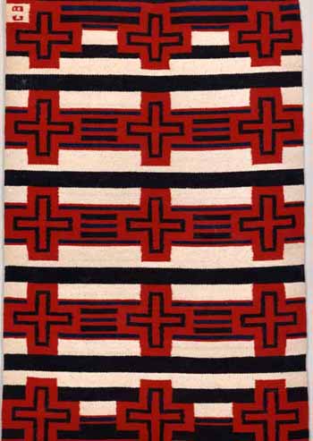 "Truchas Crosses" Rug by Tina B. Woolley: click to enlarge