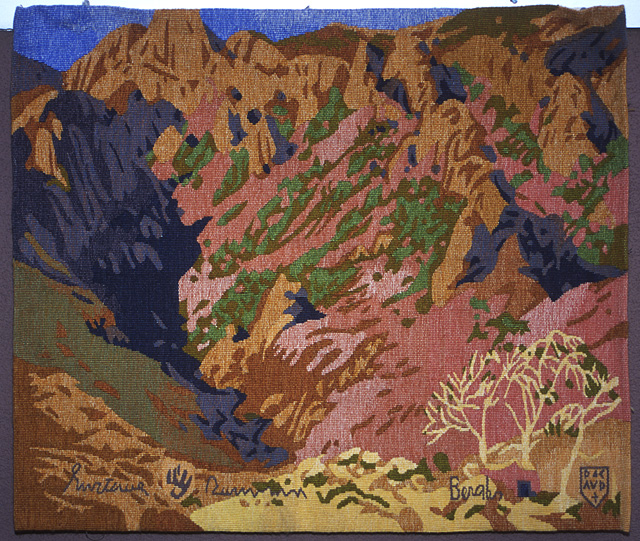 "Untitled" Gustave Baumann Tapestry by Tina B. Woolley: click to enlarge