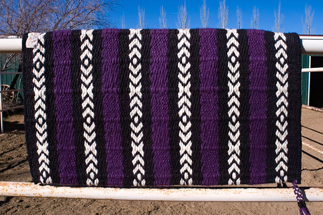 &quot;Grapes of Joy!&quot; Hand Woven Saddle Blanket, Made in our Santa Fe studio